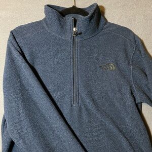 Northface Dark Blue Quarter Zip Fleece Sweatshirt Size S